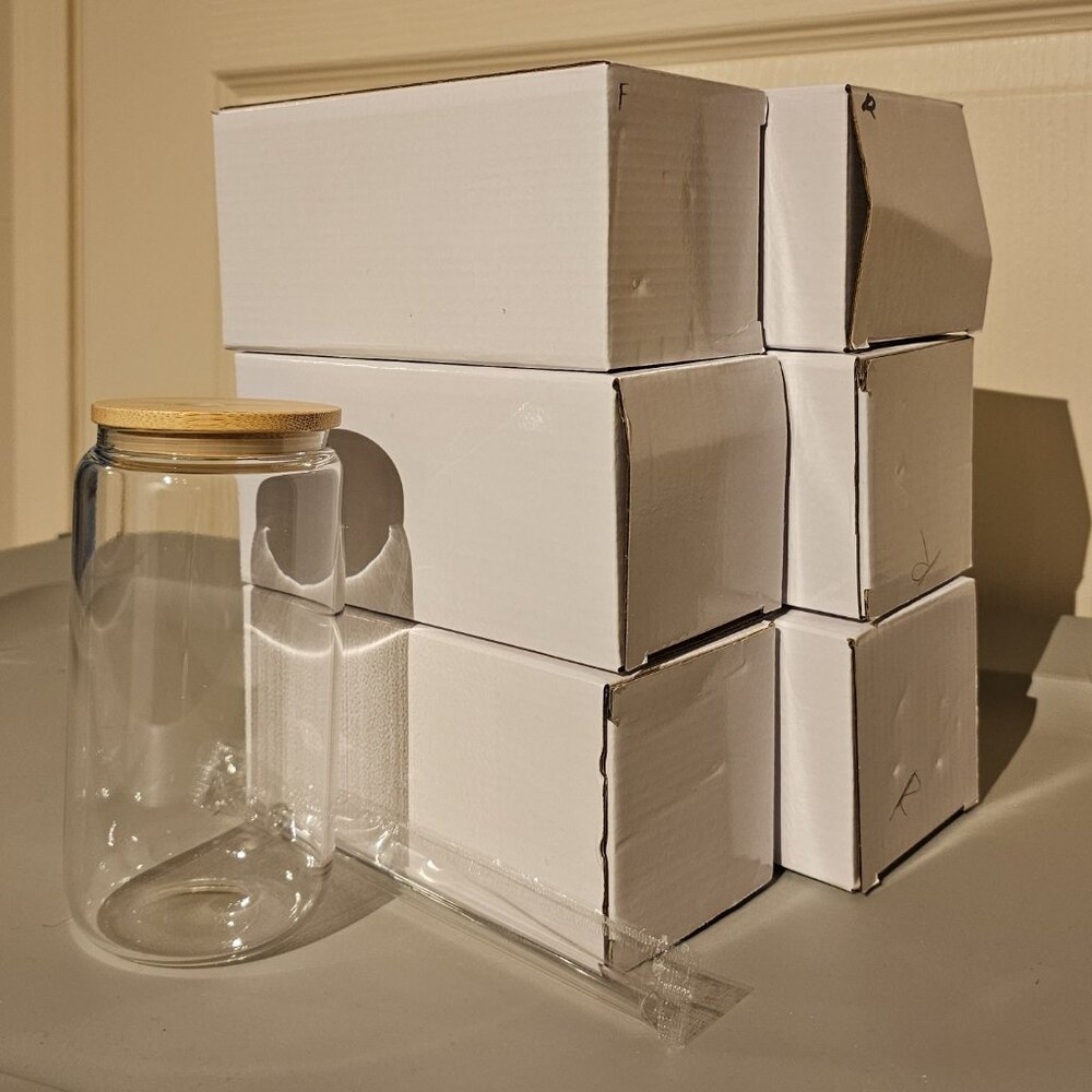 Glass Beer Can Cup 16 OZ